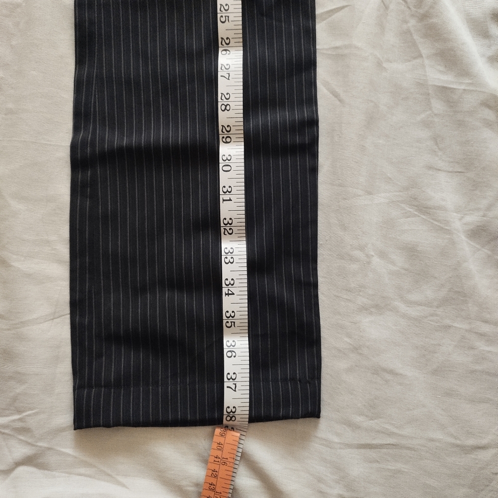 ๐ unused black regular fit stripe formal trousers - Picture 4 of 10